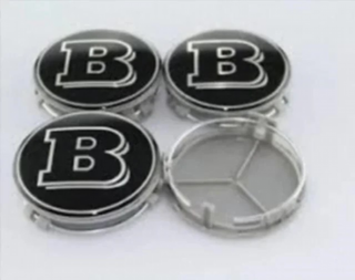 CENTRO DE RUEDA MERCEDES BRABUS 75mm NEGRAS