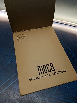 Libreta, cuaderno-Meca. Iniciación a la velocidad. Metodo Kuhnel, 1980
