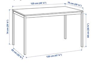 Mesa Melltorp IKEA + 4 Sillas ADDE Negras