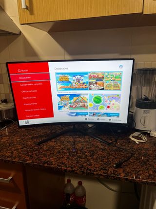 Monitor Gaming Curvo Negro