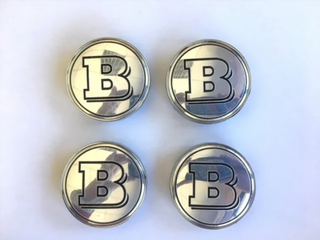 4 CENTROS DE RUEDA BRABUS 60mm CROMADO