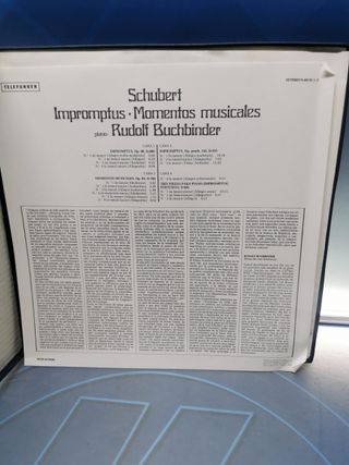 box, vinilos, discos, Schubert improptus momentos musicales - con FOLLETO - BOX