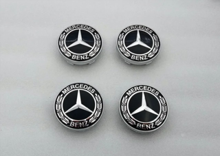 4 CENTROS DE RUEDA MERCEDES NEGRO 60MM