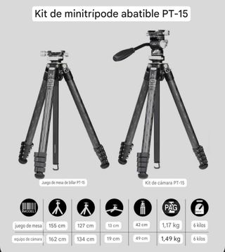 Trípode Marsace PT-15 Carbono + Cabezal MV-10