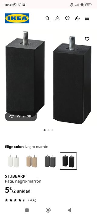 MUEBLE TV SALÓN IKEA NEGRO BESTA 180