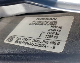 Llanta nissan 444149 6.5jx17 qashqai (j10) tekna