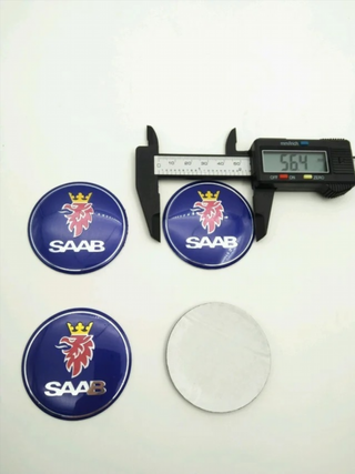 CHAPAS DE CENTRO DE RUEDA SAAB 56MM