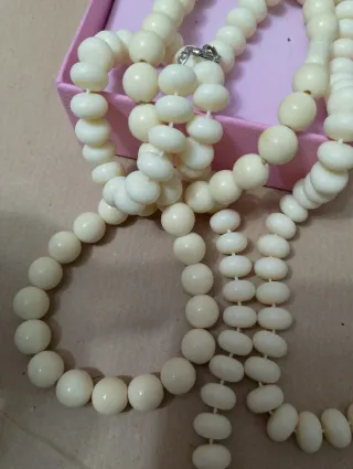 Set 2 collane simil avorio