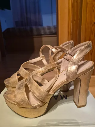 Pack 4 pares sandalias tacón plataforma T.37