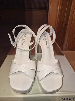 Pack 4 pares sandalias tacón plataforma T.37