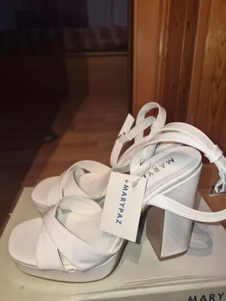 Pack 4 pares sandalias tacón plataforma T.37