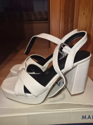 Pack 4 pares sandalias tacón plataforma T.37