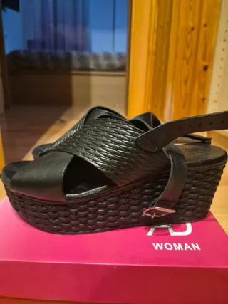 Pack 4 pares sandalias tacón plataforma T.37