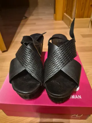 Pack 4 pares sandalias tacón plataforma T.37