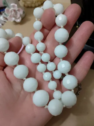 Collana Agata Bianca Sfaccettata