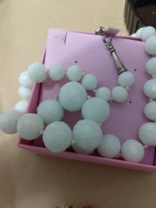 Collana Agata Bianca Sfaccettata