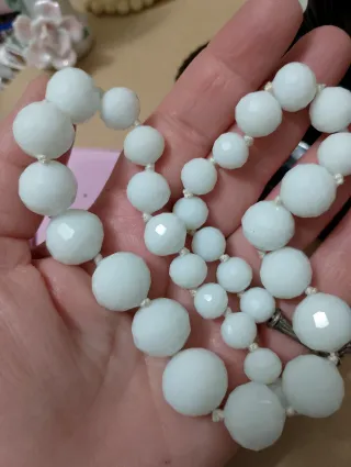 Collana Agata Bianca Sfaccettata