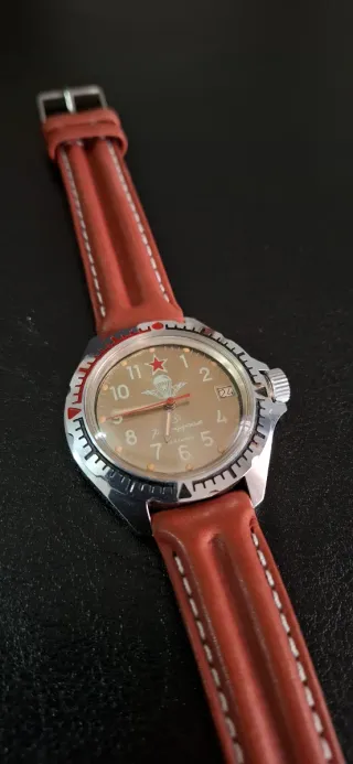 Orologio Vostok komandirskie cinturino in pelle