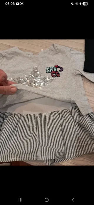 Set 4 magliette manica lunga bambina