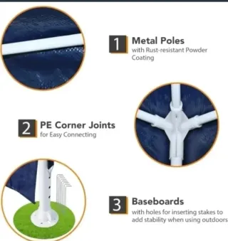 Cenador 3x3 impermeable, con bolsa de transporte