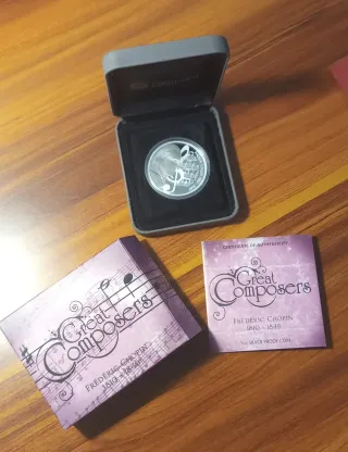 Moneda 1 oz Plata 0,999 Chopin