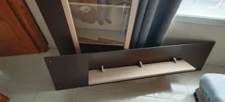 REGALO.Estantería Mueble Salón Madera y Cristal.