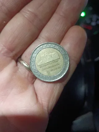 Moneda 2 euros error acuñación 2002