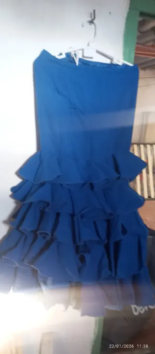 Falda flamenca volantes verde