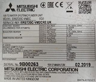 AEROTERMIA ECODAN REPUESTO MitsubishiPUHZ-SW120VHA