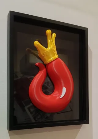 Cornicello Napoletano in Plastica Dorata