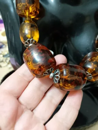 Imponente collana simil ambra