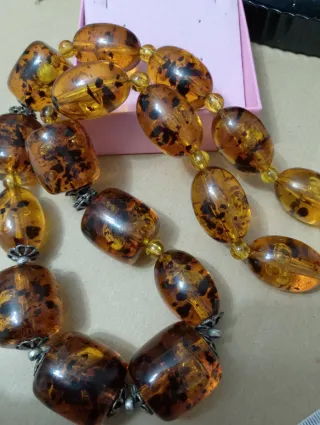 Imponente collana simil ambra