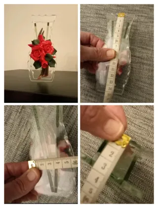 Jarrón Decorativo Rosas Rojas