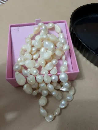 Lunga collana perle scaramazze