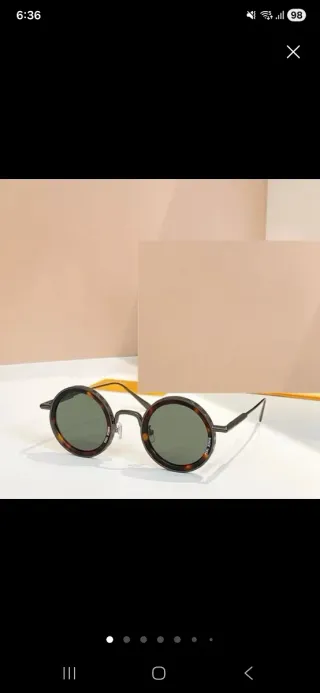 Gafas Louis Vuitton Redondas Marrones Verdes
