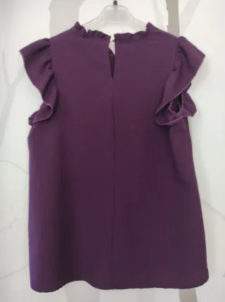 Top manica corta viola taglia XXL