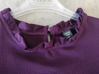 Top manica corta viola taglia XXL