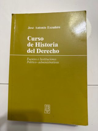 Curso de historia del derecho