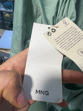 Body Mango verde agua Talla M. Espalda abierta