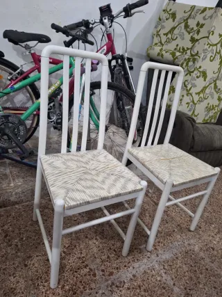 2 Sillas Cocina Rattan y Madera 2×30e unidad 15e