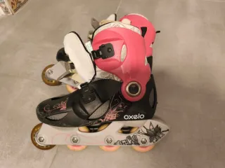 Patines en línea Oxelo rosas y negros