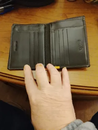 Portafoglio Coveri World nero e rosso da uomo