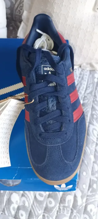 Adidas Gazelle Indoor J Azul/Rojo Talla 37.5