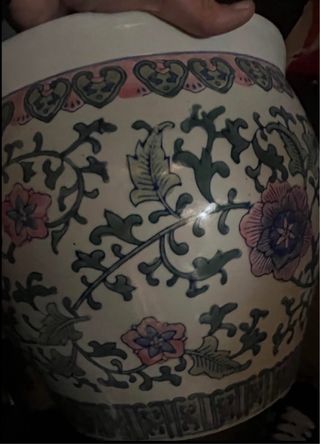 Vaso Ceramica Porcellana Decorato