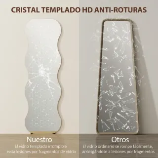 Espejo ondulado de pie