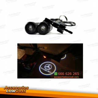 KIT DE DOS PROYECTORES LED LOGO MERCEDES PARA PUE