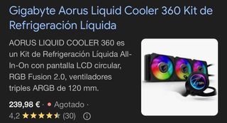 Gigabyte Aorus Liquid Cooler 360 Kit de Refrigeración Líquida