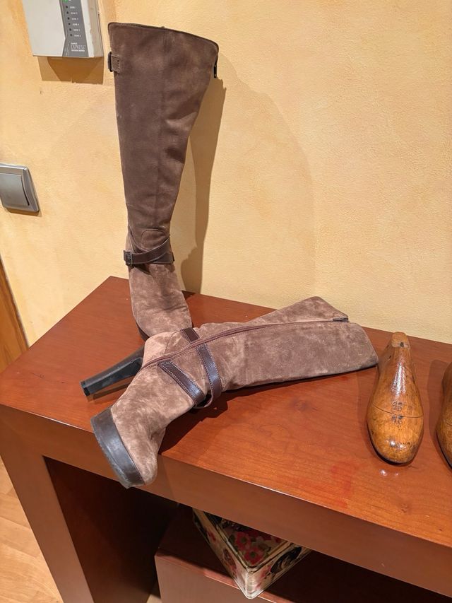 Botas altas de ante elegantes