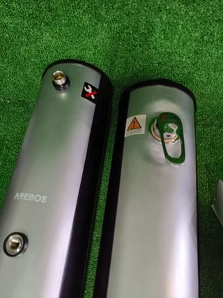 Arebos Ducha Solar 35L Negra y Plata