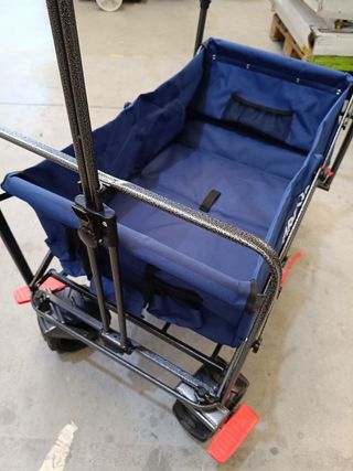 Carro de mano con barra de empuje telescópica